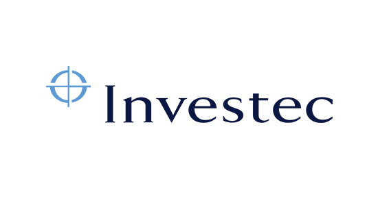 Investec corporate wordmark logo.