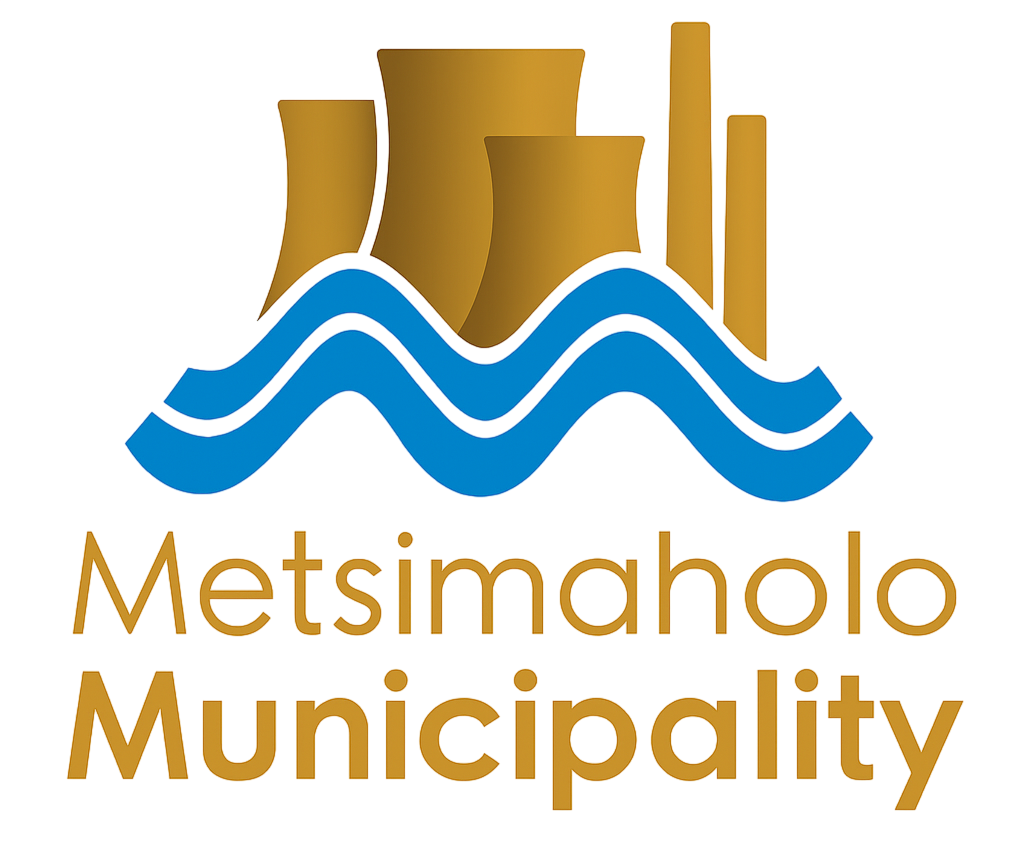 Gold and blue water-themed corporate logo.